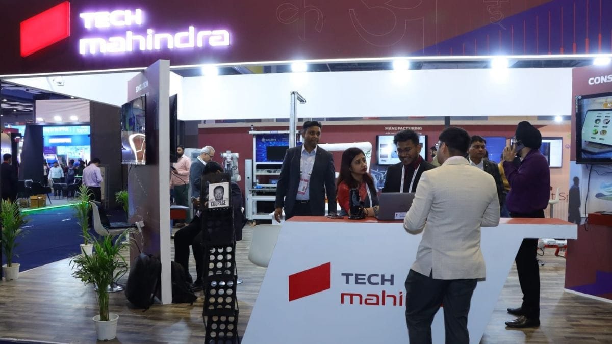 Tech Mahindra pavilion at AI Summit, New Delhi | Photo: Soumya Pillai, ThePrint