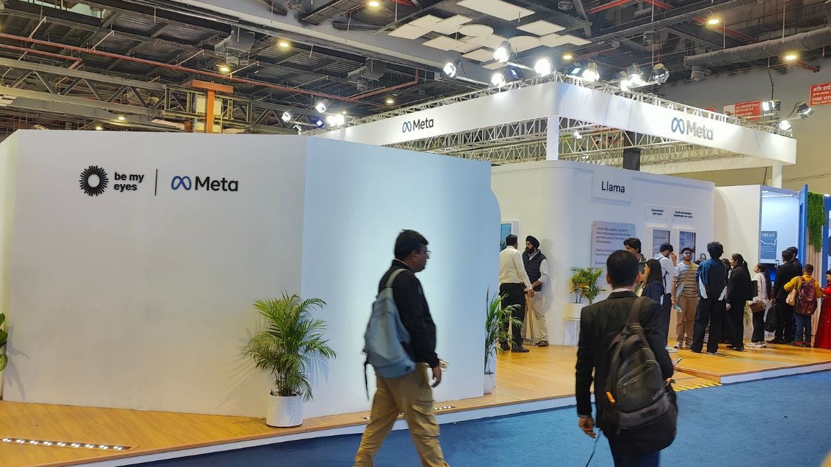Meta pavilion at AI Summit | Photo: Soumya Pillai, ThePrint
