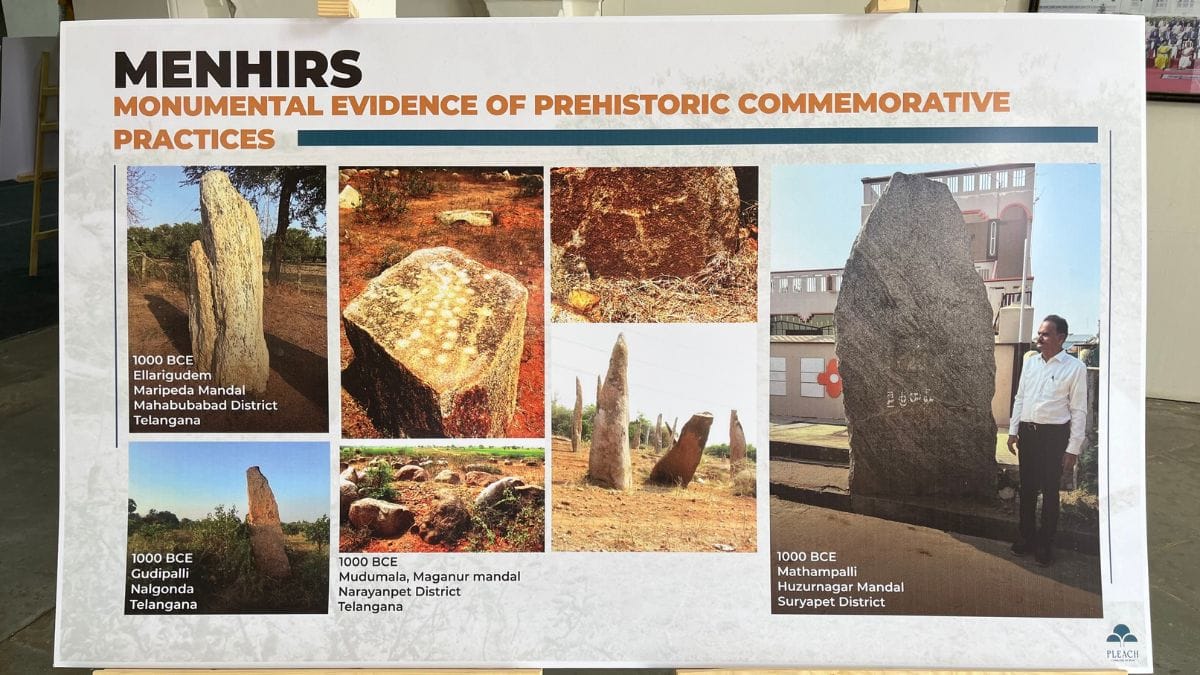 Photos of artefacts discovered as part of the Preserve Heritage for Prosperity (PHP), History Literature Festival, Hyderabad | Photo: Almaas Masood, ThePrint