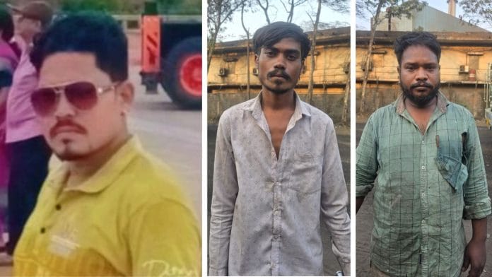 Victim Shiv Prasad Dhurve, and accused Sagar Sahu and Pawan Sen | By special arrangement