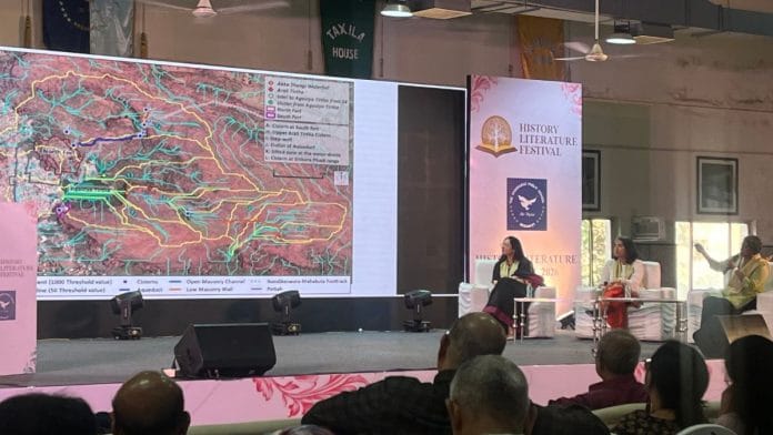Disha Ahluwalia, MB Rajani, and Kuili Suganya at History Literature Festival, Hyderabad | Photo: Almaas Masood, ThePrint