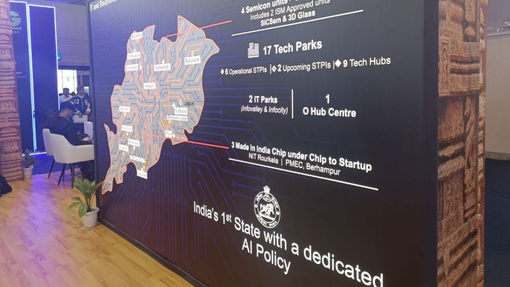 Odisha’s pavilion focused on its initiatives and tie-ups with private AI start-ups in fields such as forest management, agriculture and health among others | Akanksha Mishra, ThePrint
