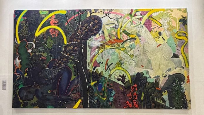 T. Venkanna’s painting, Burden, on display at India Art Fair 2026