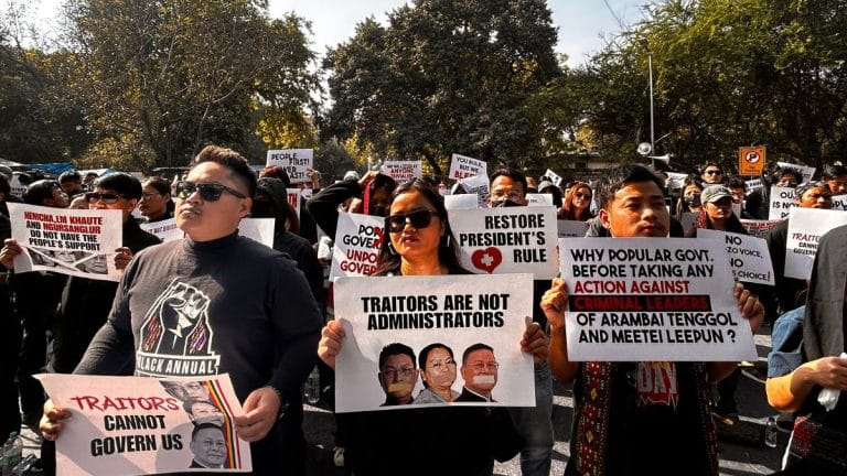 ‘Popular government, public betrayal’—Kuki students in protest at Delhi’s Jantar Mantar
