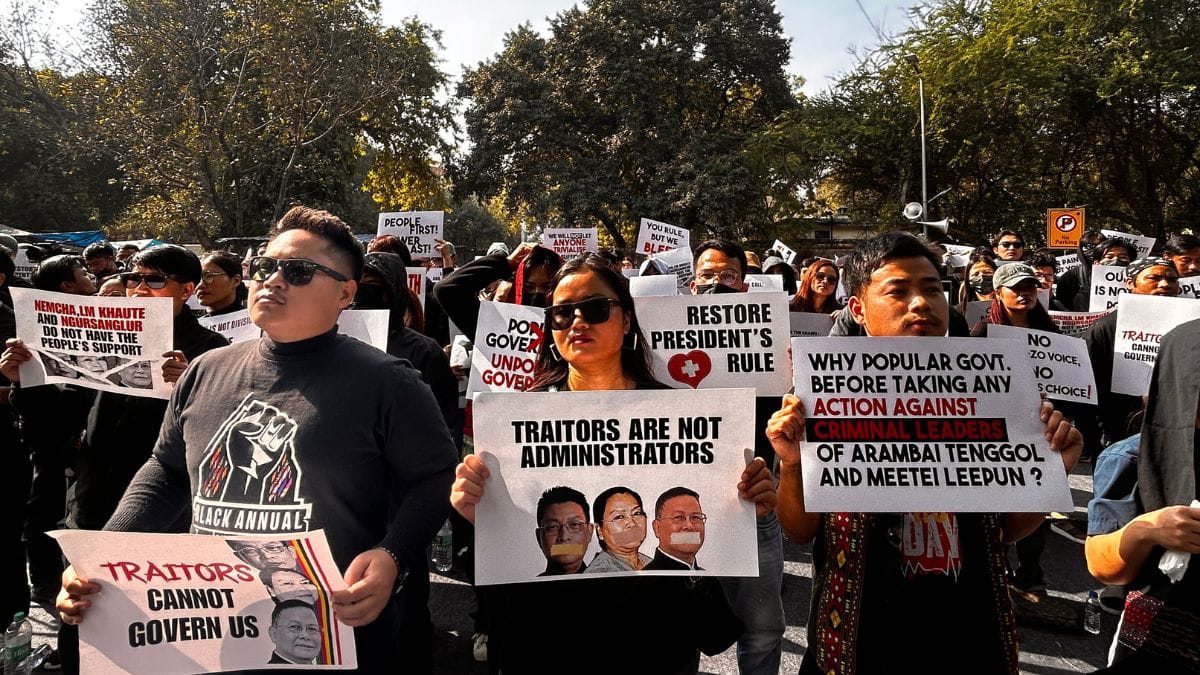 ‘Popular government, public betrayal’—Kuki students in protest at Delhi’s Jantar Mantar