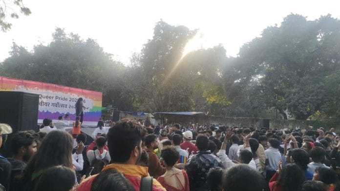 Starting from Barakhamba-Tolstoy Intersection, the march ended at Jantar Mantar, where the stage was opened for performances. | Prasanna Bachchhav | ThePrint