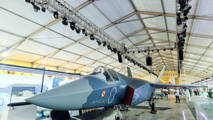 A view of the Advanced Medium Combat Aircraft (AMCA) fighter aircraft designed by the Aeronautical Development Agency | ANI