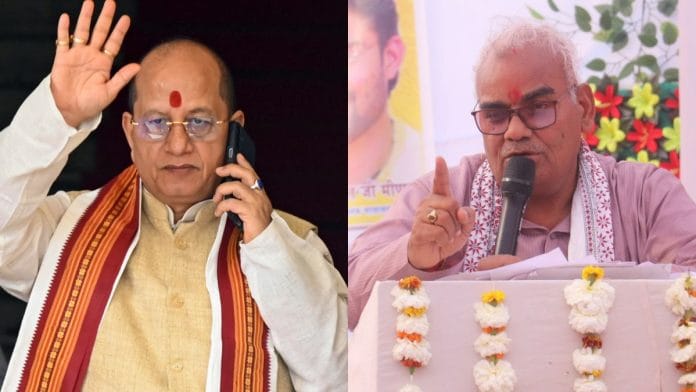 Bihar Deputy Chief Minister Vijay Kumar Sinha (left), Rajasthan Minister Madan Dilawar | ANI, X