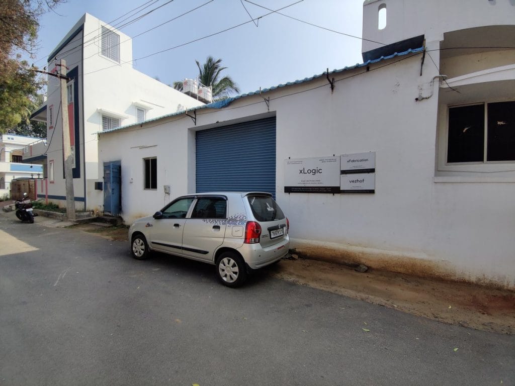 Outside the unassuming garage in Coimbatore where xLogic Labs is building its dark factory prototype 