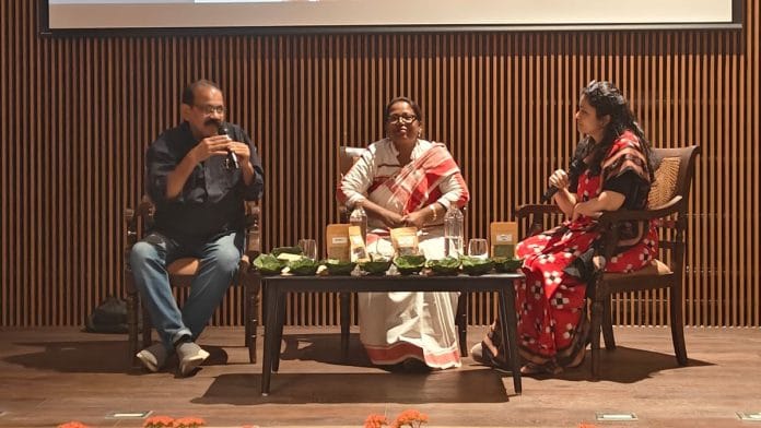 Shahu Patole and Aruna Tirkey during a discussion titled ‘Pride and Prejudice on the Indian Plate: What We Can Learn from Dalit and Adivasi Cultures Today’ at Humayun’s Tomb Museum, New Delhi