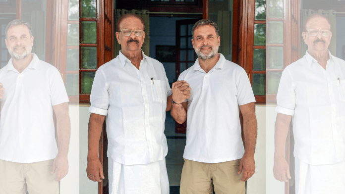 Lok Sabha LoP Rahul Gandhi & Congress MP K. Sudhakaran in New Delhi | @RahulGandhi X/ANI Photo