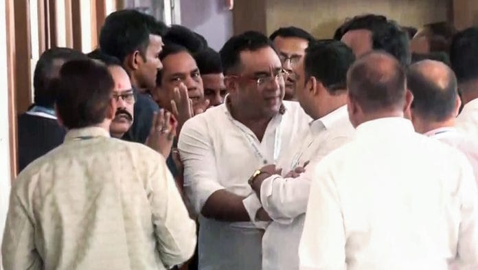 A scuffle broke out between MLAs of the BJD and BJP amid Rajya Sabha voting, in Bhubaneswar on Monday | ANI