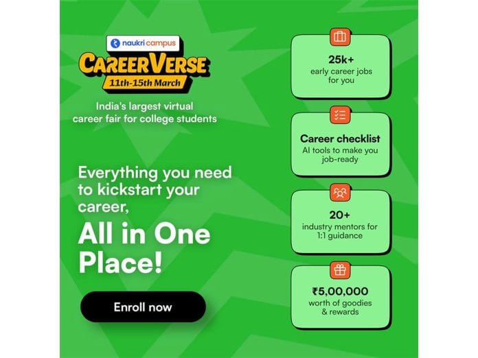 Naukri Campus Launches CareerVerse, India's Largest Virtual Career Fair for College Students