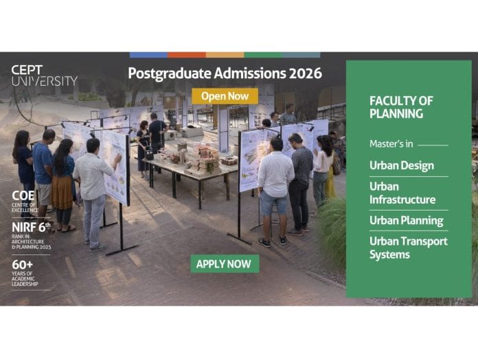 Faculty of Planning at CEPT University Invites Applications to PG Programs 2026