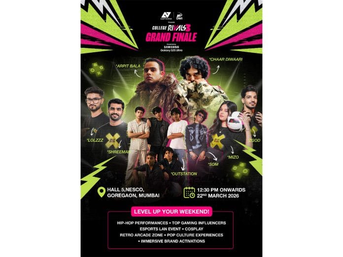 Chaar Diwaari & Arpit Bala Set to Headline College Rivals S3 Grand Finale, Powering India's Biggest Collegiate Esports Stage