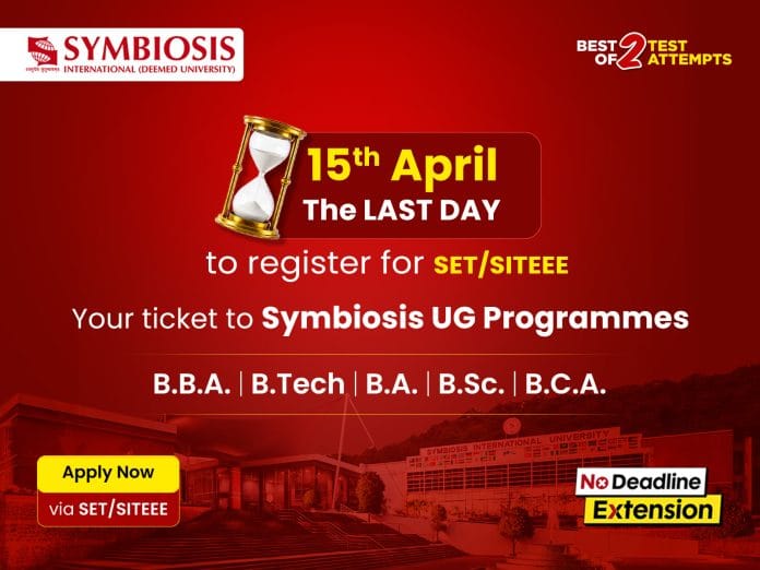 Symbiosis International (Deemed University) Applications Closing Soon for Undergraduate Programmes via SET & SITEEE 2026