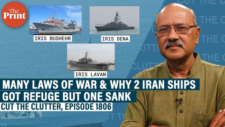 In clutter of many laws of war,why 2 Iranian ships found refuge from India,SL but one was sunk by US