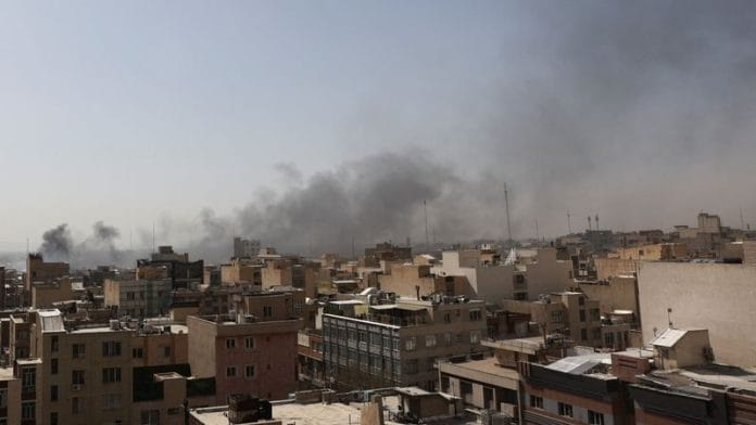 Smoke rises following an explosion, after Israel and the U.S. launched strikes on Iran, in Tehran, Iran, February 28, 2026. Majid Asgaripour/WANA (West Asia News Agency) | Reuters 2026