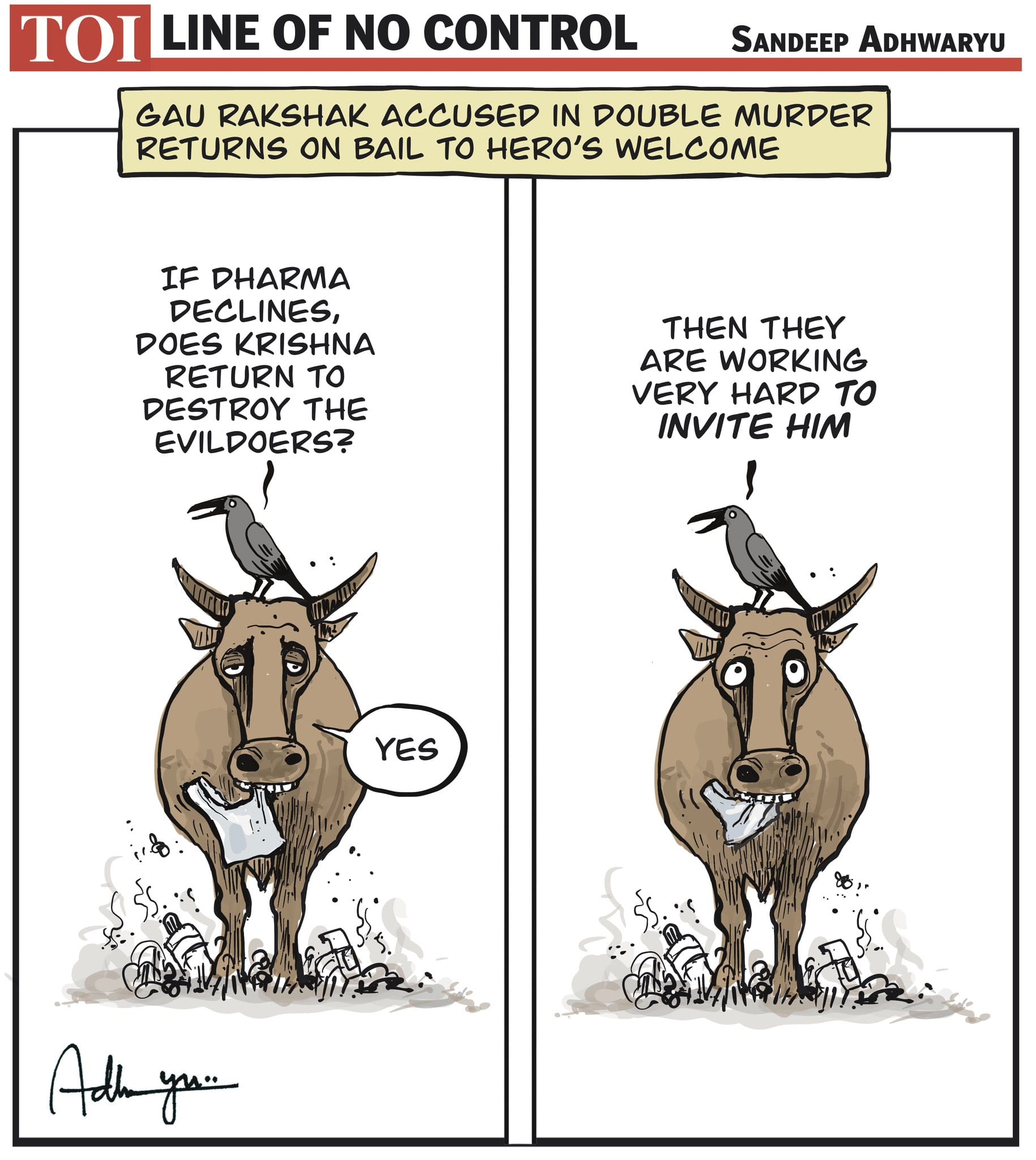 Sandeep Adhwaryu for The Times of India | X/@CartoonistSan