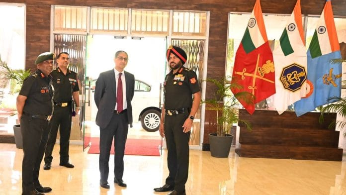 Riaz Hamidullah, Bangladesh’s envoy to India, at Army War College in Madhya Pradesh’s Mhow Tuesday | Photo: X/@hamidullah_riaz