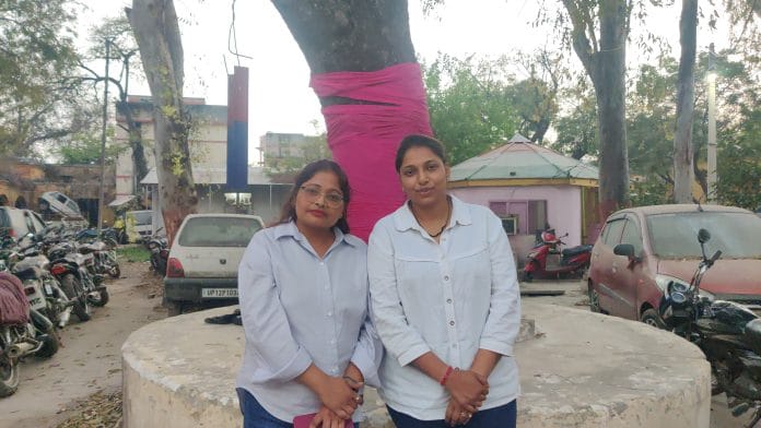 Shradha Rajput (left) and Sandhya Rajput (right) at a Holi celebration hosted by former BJP MLA Sangeet Som in Meerut | Photo: Anu Verma | ThePrint