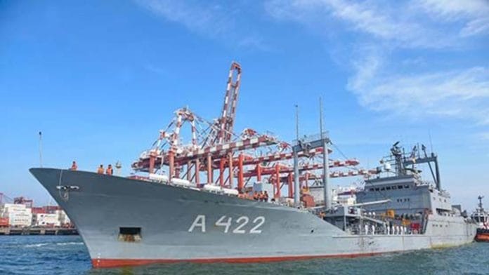 File photo of IRIS Bushehr, the Iranian vessel Sri Lankan media suspects may be struck | Sri Lankan Navy