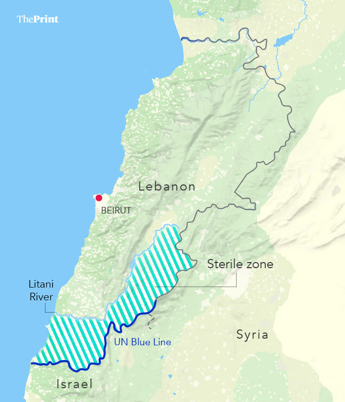 The so-called security/sterile zone Israel proposes to demarcate | Inforaphic: Shruti Naithani/ThePrint