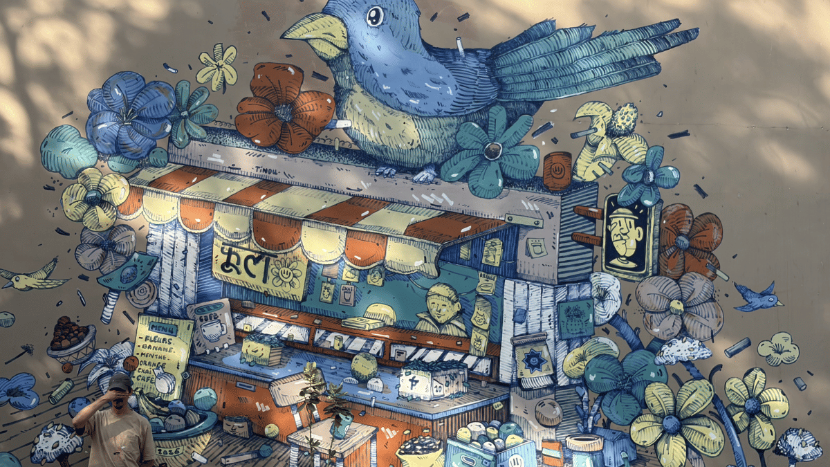 A French artist is transforming LSR wall. Sarojini Naidu meets Annie Emaux