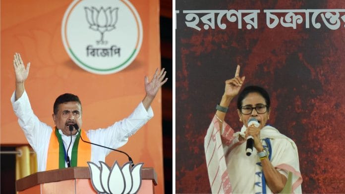West Bengal Assembly LoP Suvendu Adhikari and Chief Minister Mamata Banerjee | ANI file photos