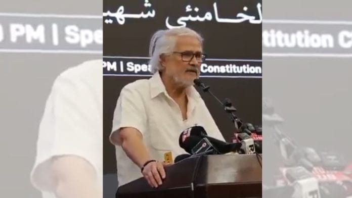 Najeeb Jung giving a speech at the Constitution Club of India | X