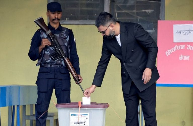 Nepal’s vote count puts ex-rapper’s party ahead in two-thirds of seats