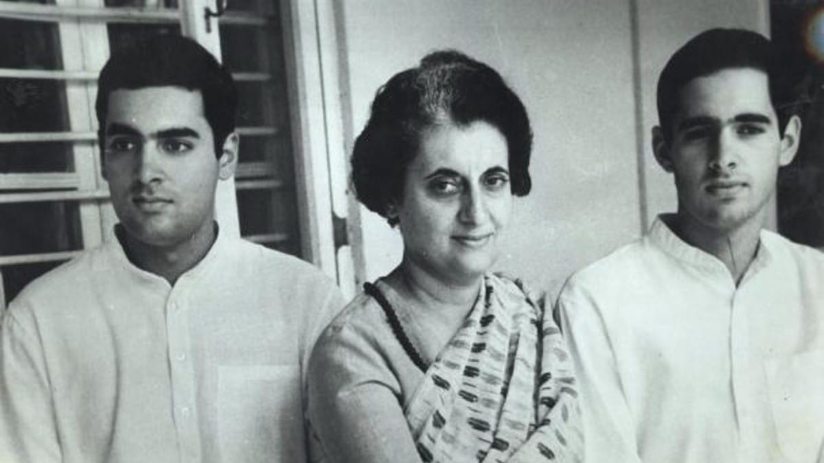 (L-R) Rajeev, Indira and Sanjay Gandhi | Commons