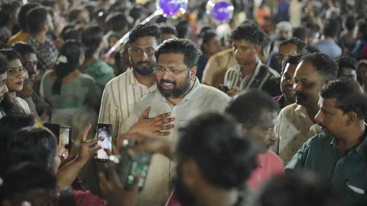 Congress candidate in Nemom, K.S. Sabarinadhan, on the campaign trail | Facebook/Sabarinadhan KS