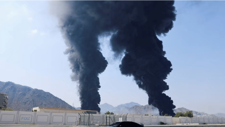 Drone hits UAE’s Fujairah again as vital port suspends oil loadings