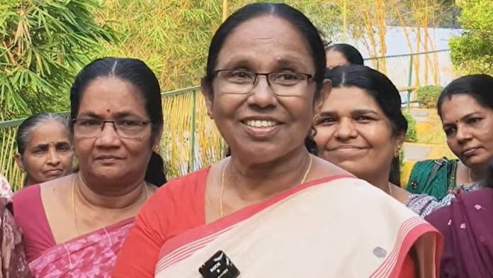 Senior CPI(M) leader K.K. Shailaja in conversation with ThePrint | Photo: ThePrint Team