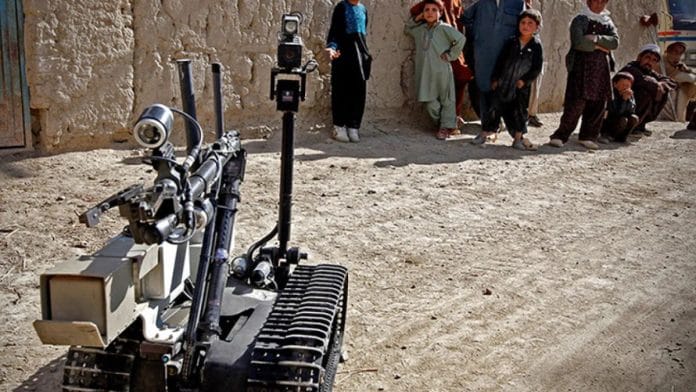 Photo of a lethal autonomous weapon shared by the International Committee of the Red Cross in its website | Credit: www.icrc.org