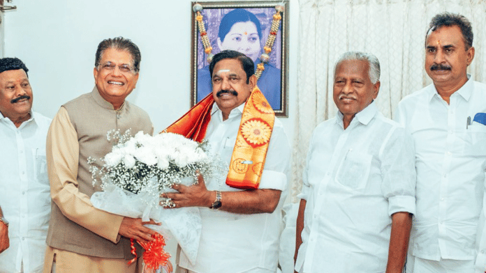 File photo. | Seat-sharing talks between BJP & AIADMK began in December when Union Minister Piyush Goyal, the BJP’s Tamil Nadu election in-charge, met EPS in Chennai. | ANI
