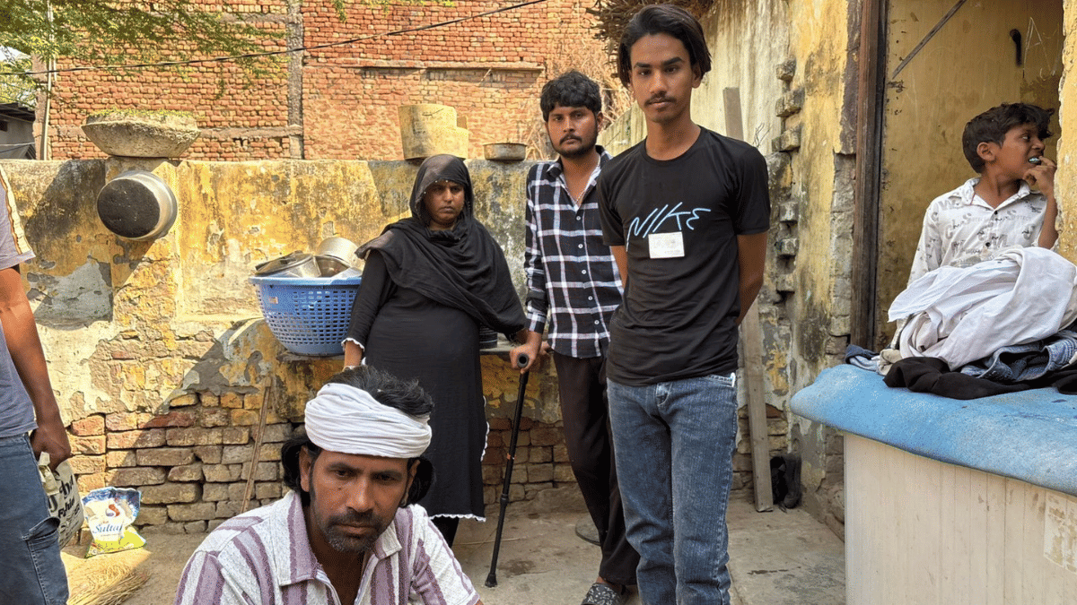 Aamir’s family at their home on Wednesday. | Samridhi Tewari/ThePrint 