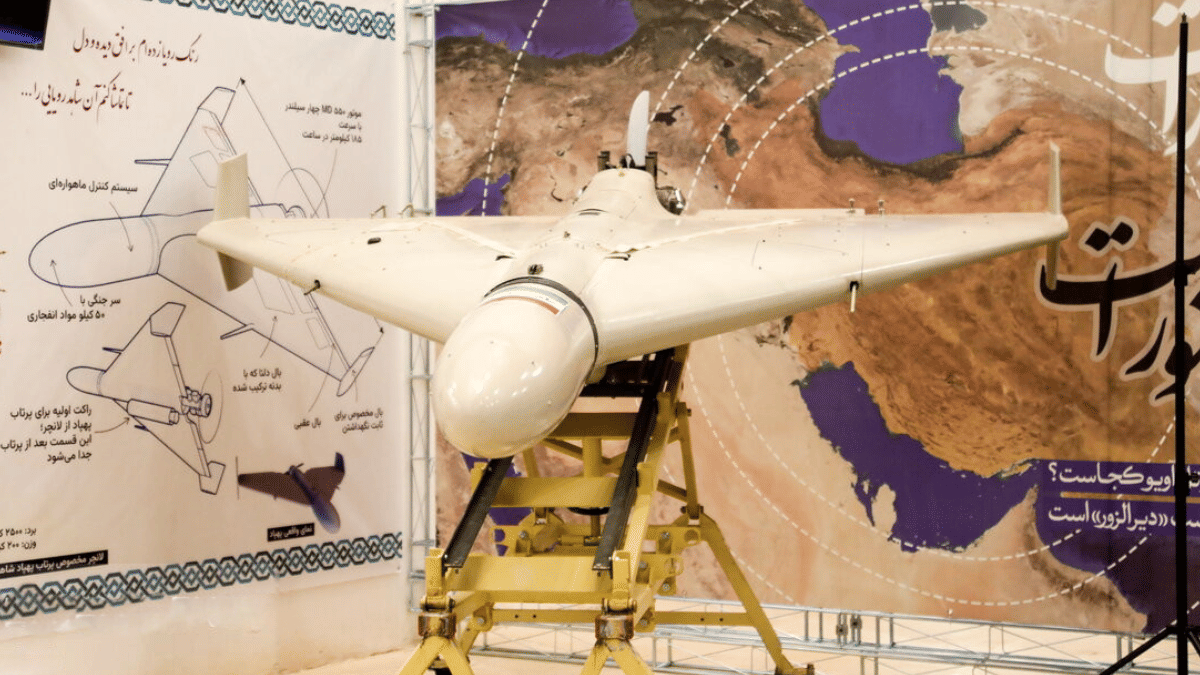 A Shahed drone by Iran | Mehr news agency via Wikimedia Commons