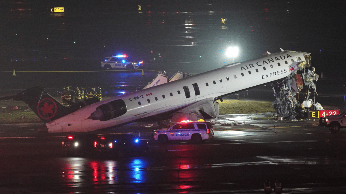 Pilot, co-pilot killed, dozens injured after Air Canada jet collides with fire truck at New York’s LaGuardia Airport