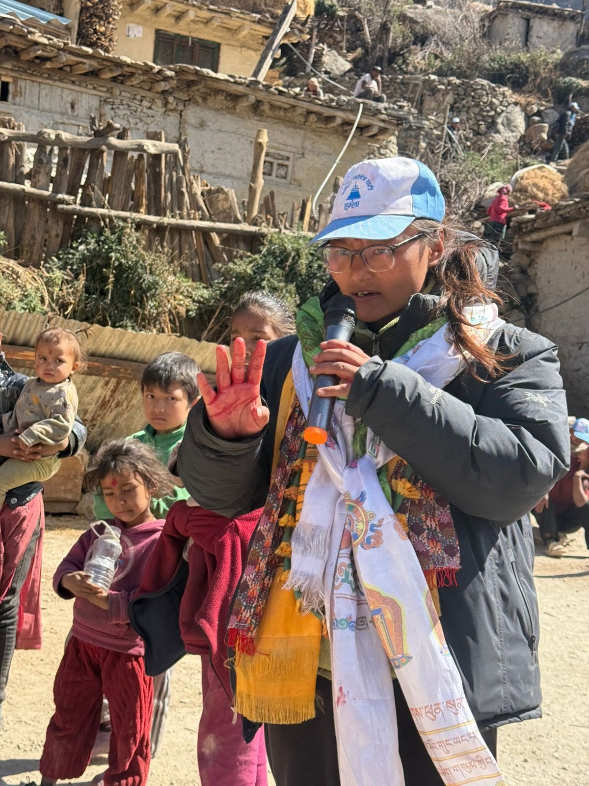 Without the dense grassroots networks that established parties possess, Lhazom's campaign relies heavily on volunteers | Via special arrangement