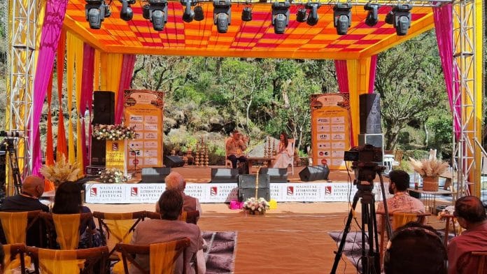 Devdutt Pattanaik was in conversation with astrologer Shalini Modi at the Nainital Literature Festival | Aamaan Alam Khan | ThePrint