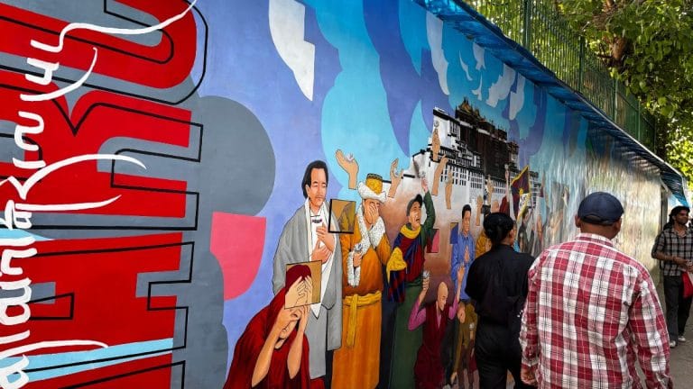 Tibetan artists reimagine Delhi’s Majnu Ka Tila through murals