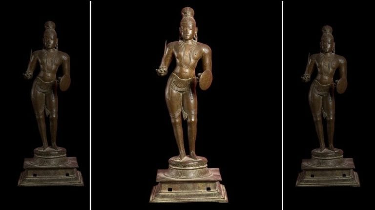 UK museum returns 16th-century idol of Saint Tirumankai Alvar to Tamil Nadu temple