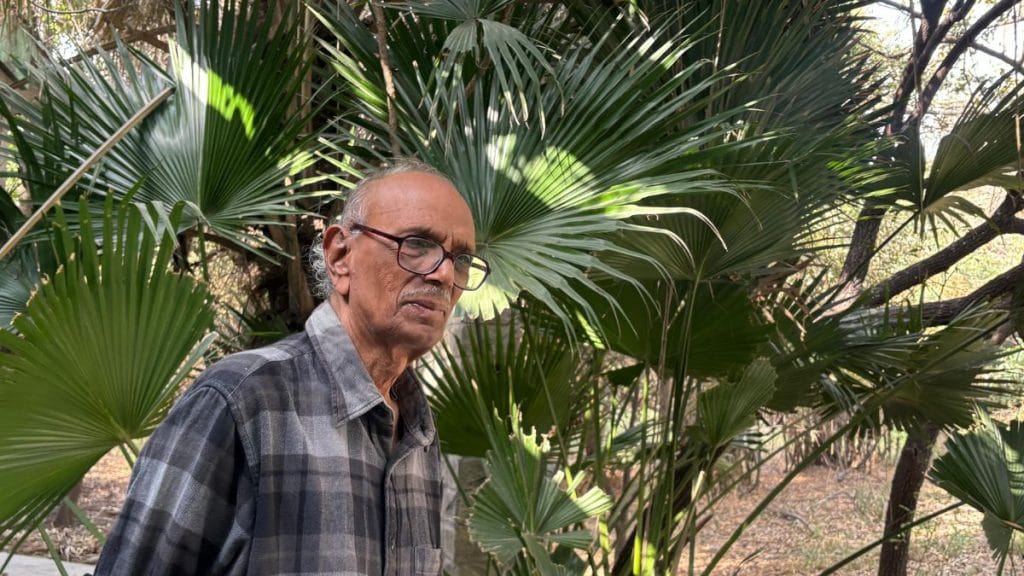 Ecologist C. R. Babu, professor emeritus and the head of the Centre for Environmental Management of Degraded Ecosystems (CEMDE) says palms offer little ecological value—they provide minimal shade, do not support food chains, and are ineffective at reducing pollution | Vitasta Kaul, ThePrint