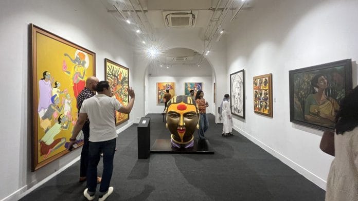 Art at display on Bikaner House first floor | Insha Waziri, ThePrint