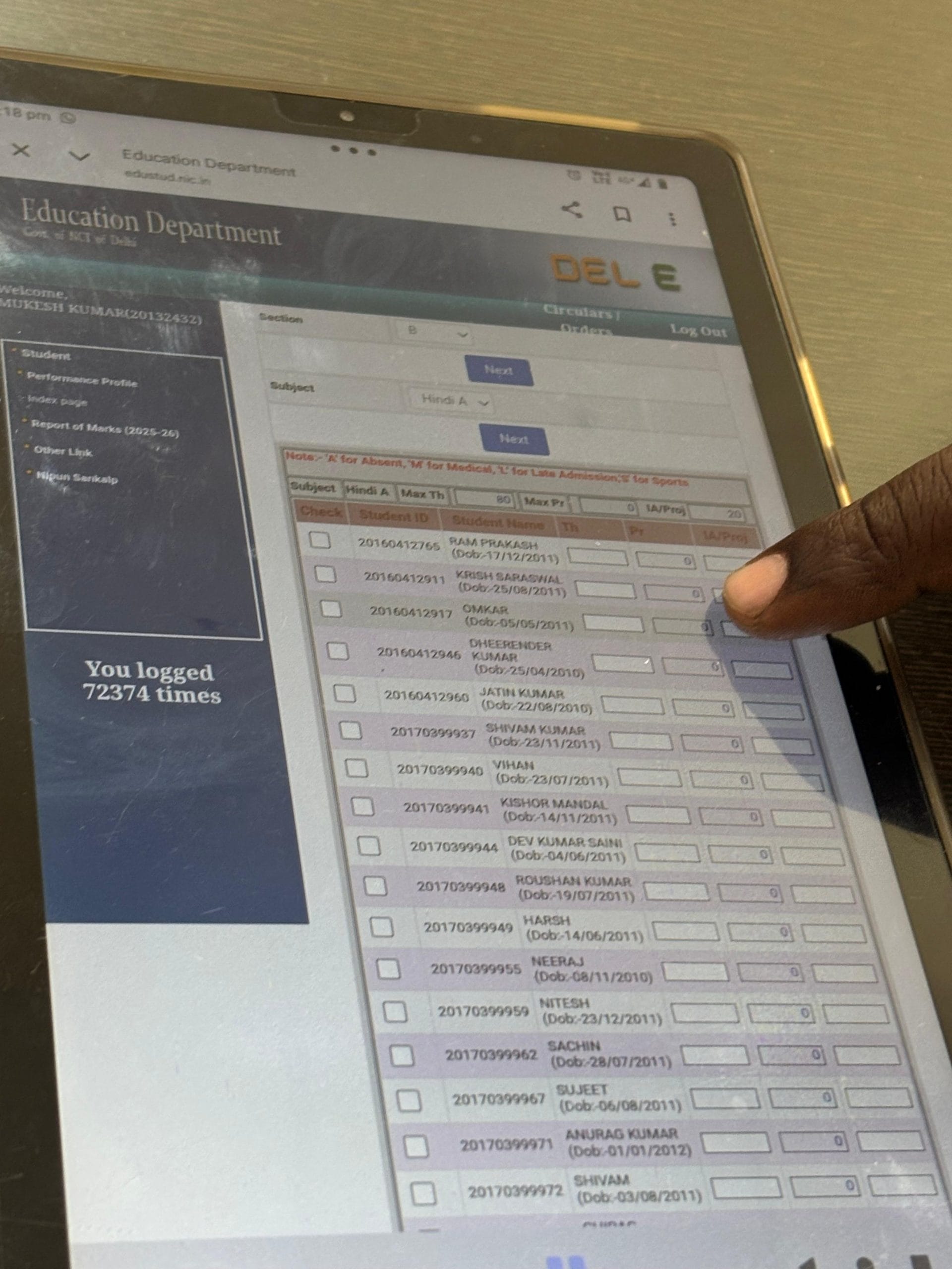 Much of her administrative work–attendance, marks entry, scholarship records, uniform distribution data and mid-day meal records–is now completed through online portals that require teachers to log in individually | Vitasta Kaul, ThePrint