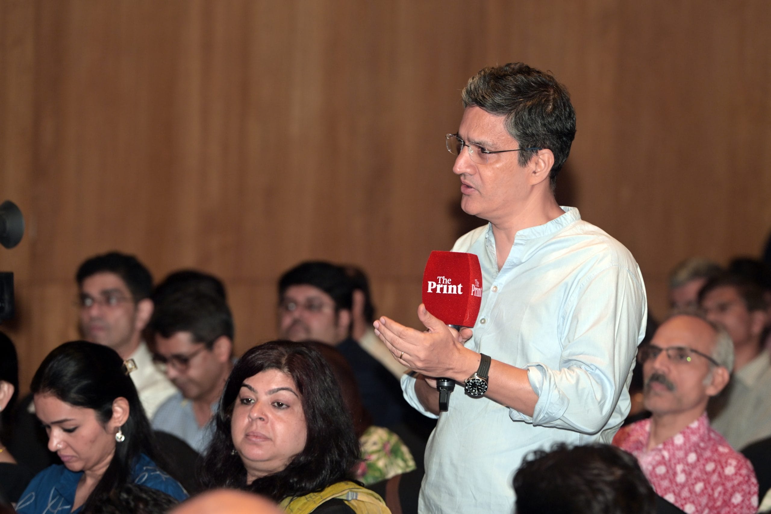 Amitabh Dubey, In-charge of Research and Monitoring, Communications Department, Congress party, makes a point | Suraj Singh Bisht | ThePrint