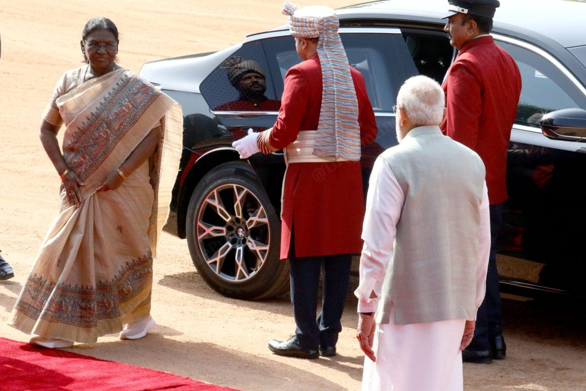 PM Modi receives President Droupadi Murmu at Rashtrapati Bhavan | Praveen Jain | ThePrint