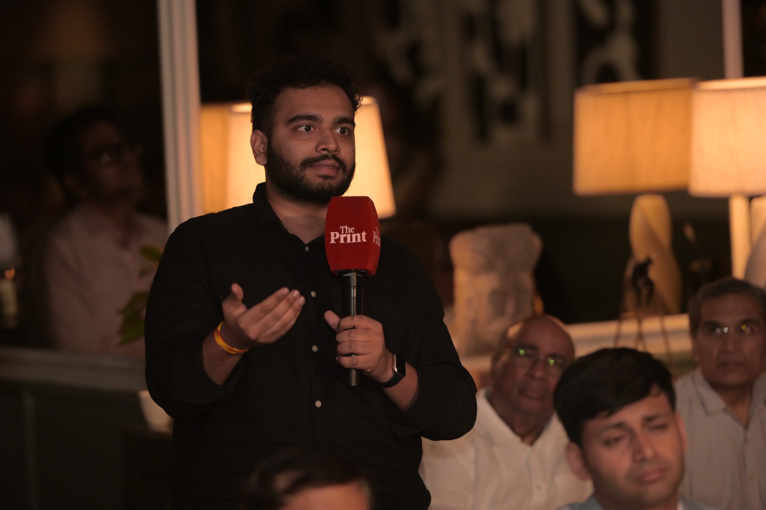 Pranav Savanur, Global Partnerships and Strategy Lead, Khushi Baby, at ThePrint OTC in Mumbai. | Suraj Singh Bisht/ThePrint